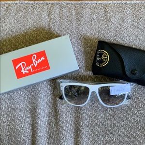 Rayban black and white sunglasses